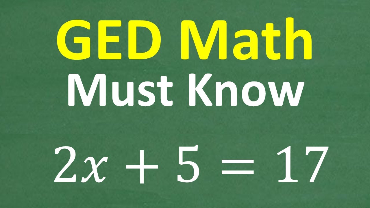 GED Math Must Know: Solving Linear Equations Quickly