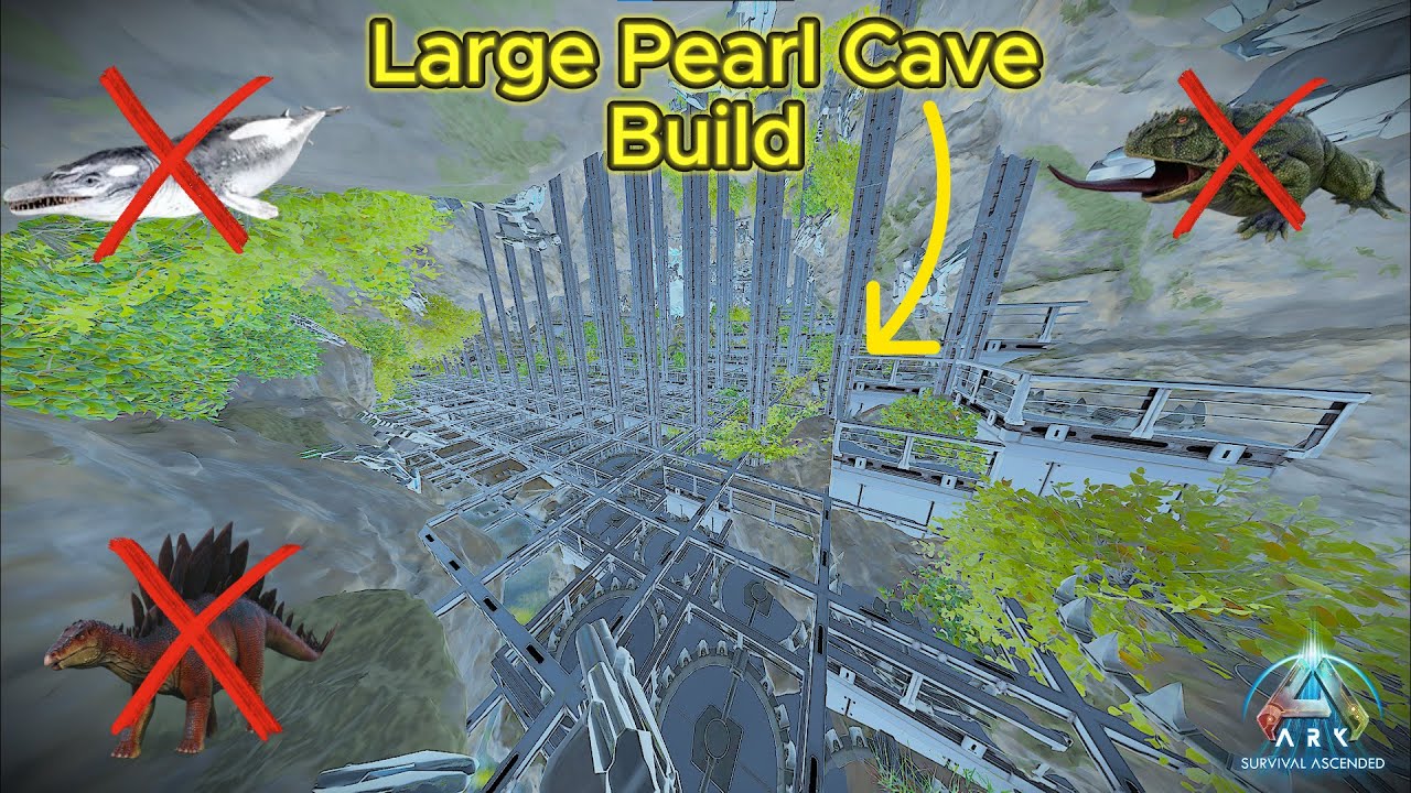 How To Build Large Pearl Cave | Ark: Survival Ascended BUILDING PVP