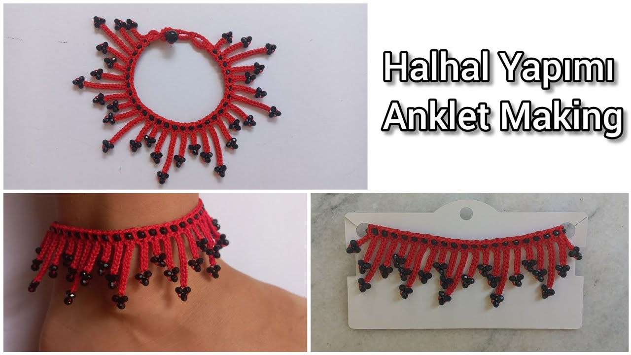 Awl Anklet Making/ Anklet Making/Fabricación de tobilleras de ganchillo/Tığla Halhal Yapımı /Halhal