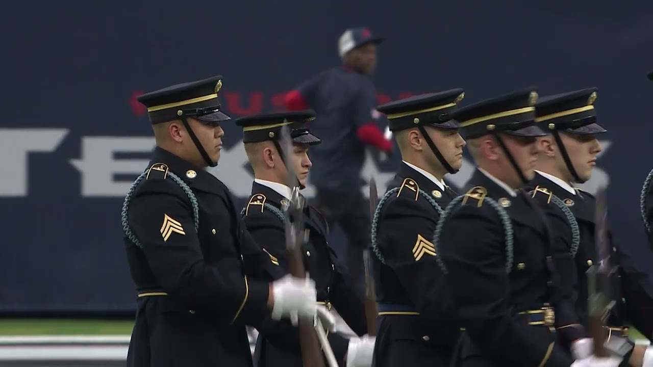 The US Army Drill Team performs at halftime of the Texans vs Cardinals game | November 19, 2023
