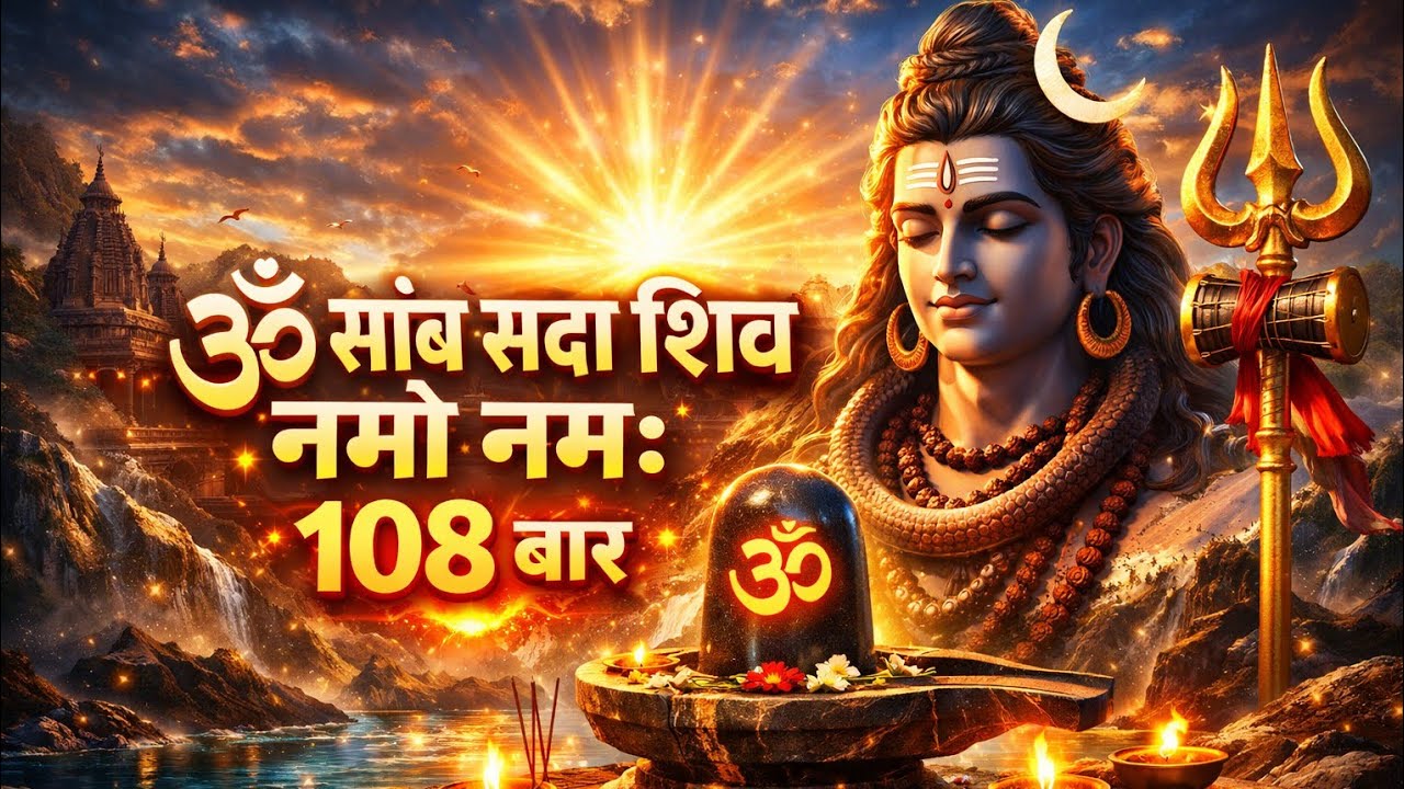 ॐ सांब सदा शिव नमो नमः | 108 बार शक्तिशाली मंत्र 🔱 मनोकामना पूर्ति | Mahadev Mantra