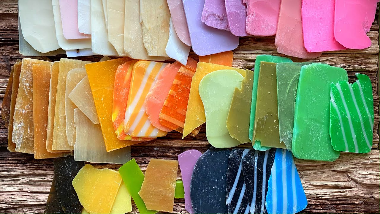 ASMR SOAP. Breaking many soap plates. Crunchy sound. No talking. Satisfying video ASMR.