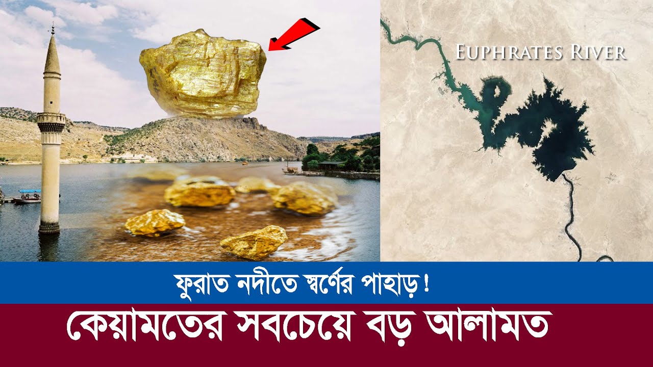 Golden mountain in the Euphrates River!! Which is the biggest sign of the Day of Judgment!! Furat River Facts in Bangla