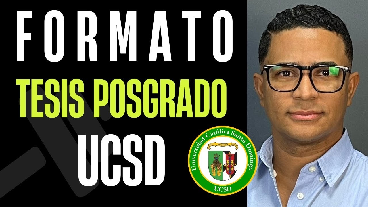 Formato Tesis Posgrado Universidad Católica Santo Domingo (UCSD)