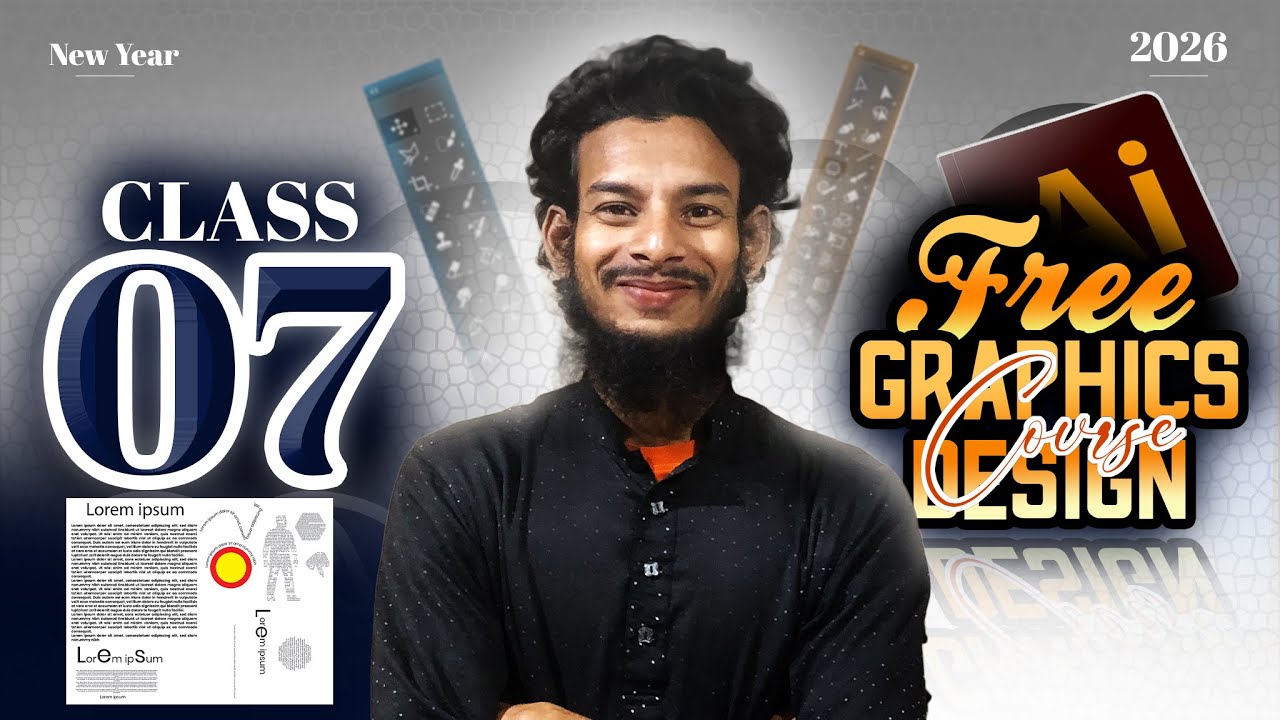 Typography | Graphics Design Course | 2026 | Class  7 | গ্রাফিক্স ডিজাইন কোর্স 2026 | Towky.