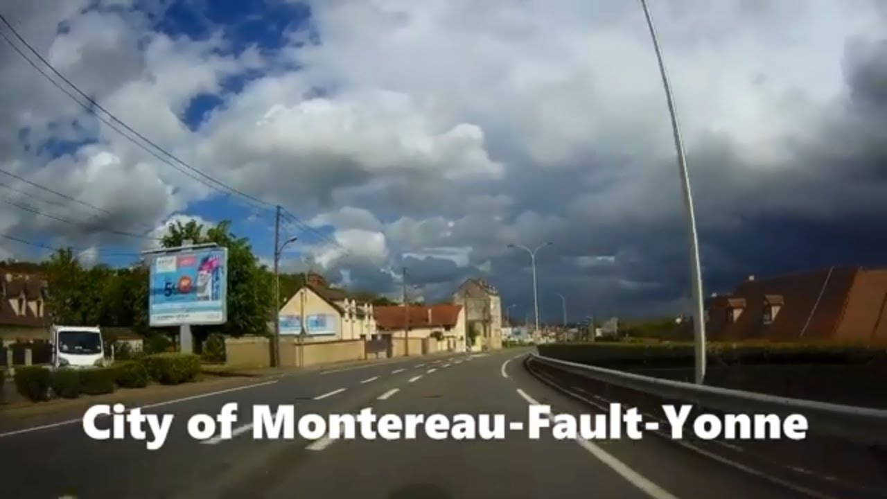 City of Montereau-Fault-Yonne 4K- Driving- French region