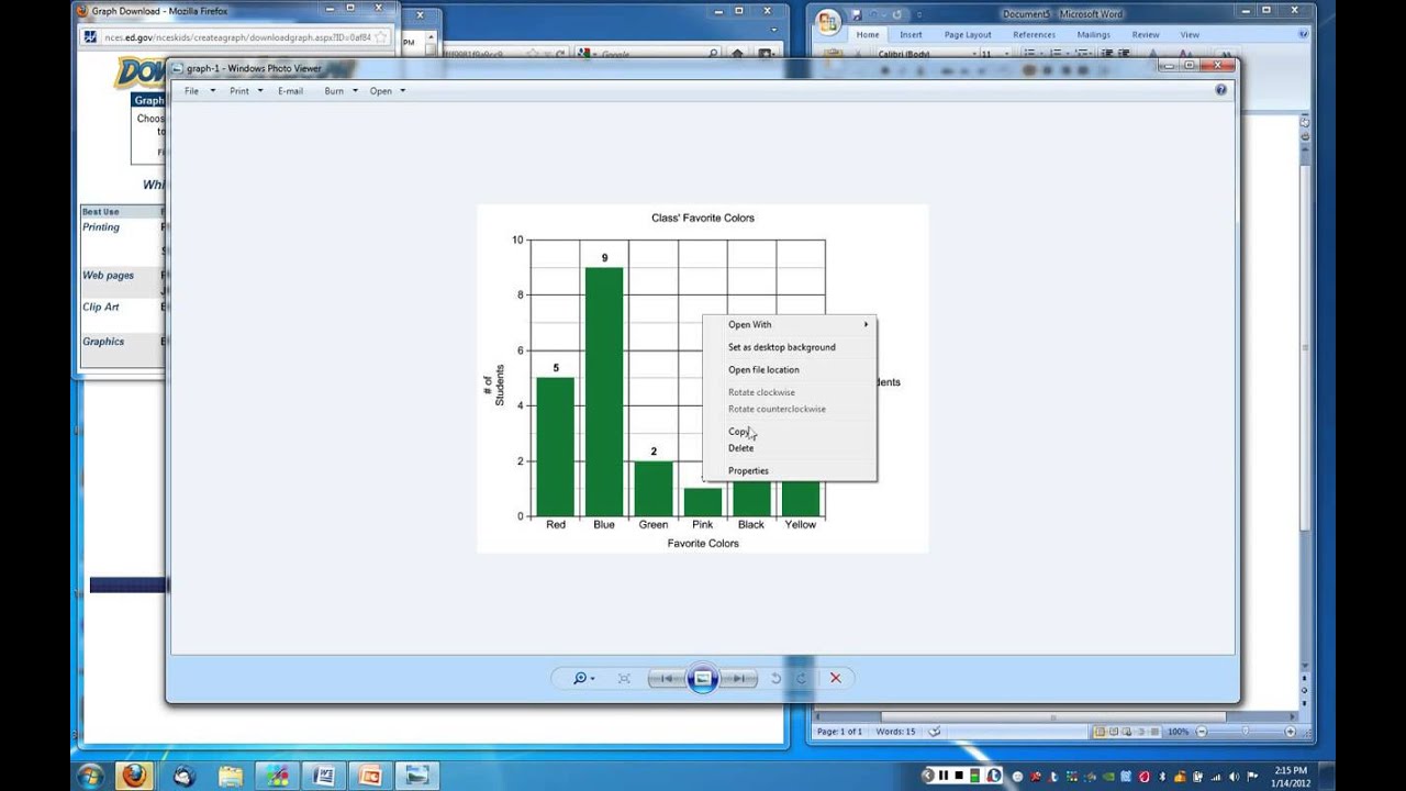 Making Pie Charts and Bar Graphs Using Web Applications