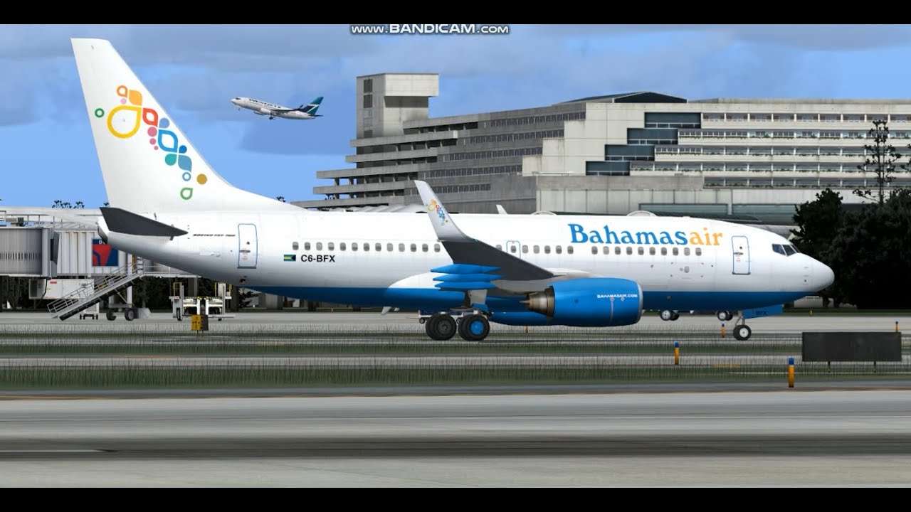 Bahamasair  B737-700  Orlando International Airport  KMCO  Landing  FS9