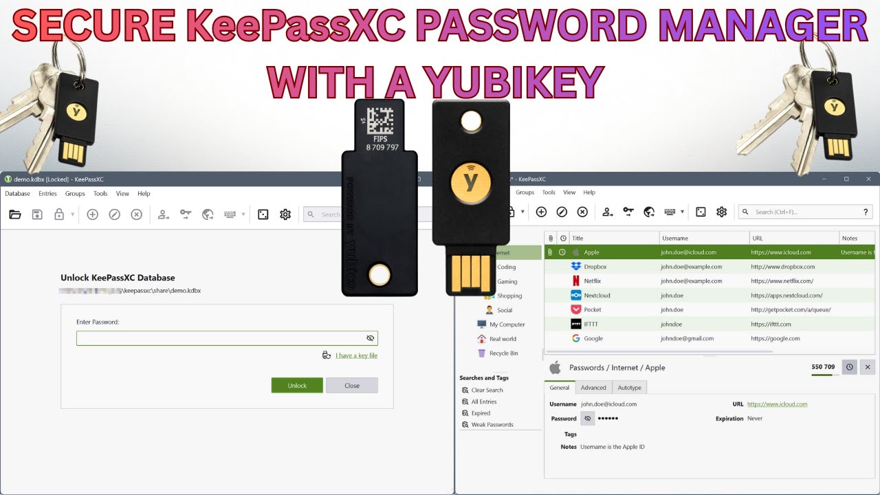 Secure KeePassXC Password Manager With A Yubikey
