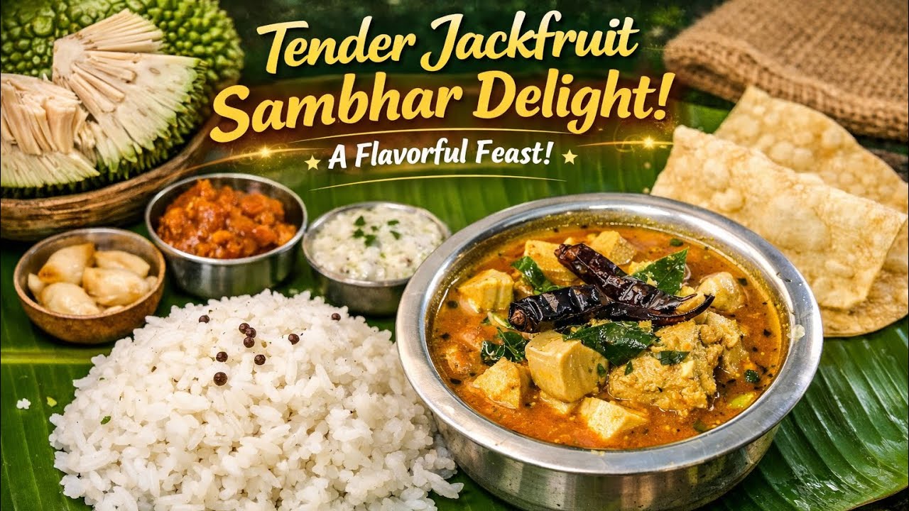 ಗುಜ್ಜೆ ಕಡ್ಲೆ ಸಾಂಬಾರ್/Tender Jackfruit sambar 