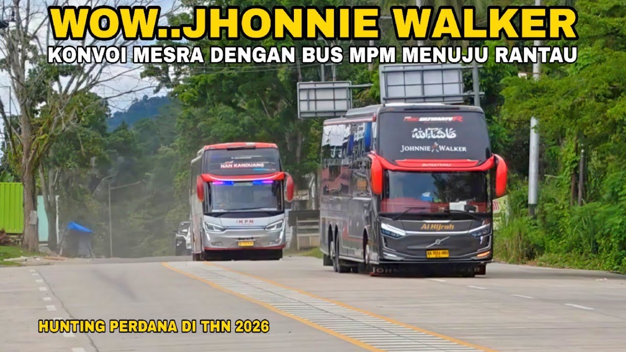 WOW..JHONNIE WALKER KONVOI MESRA DENGAN BUS MPM MENUJU RANTAU 