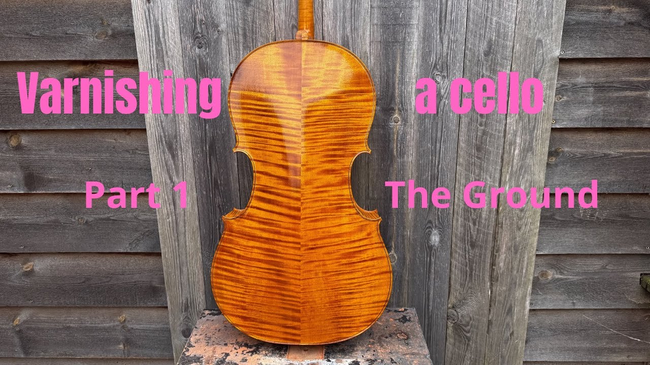 Learn how to varnish a cello with Anton Somers - Part 1, ground application.