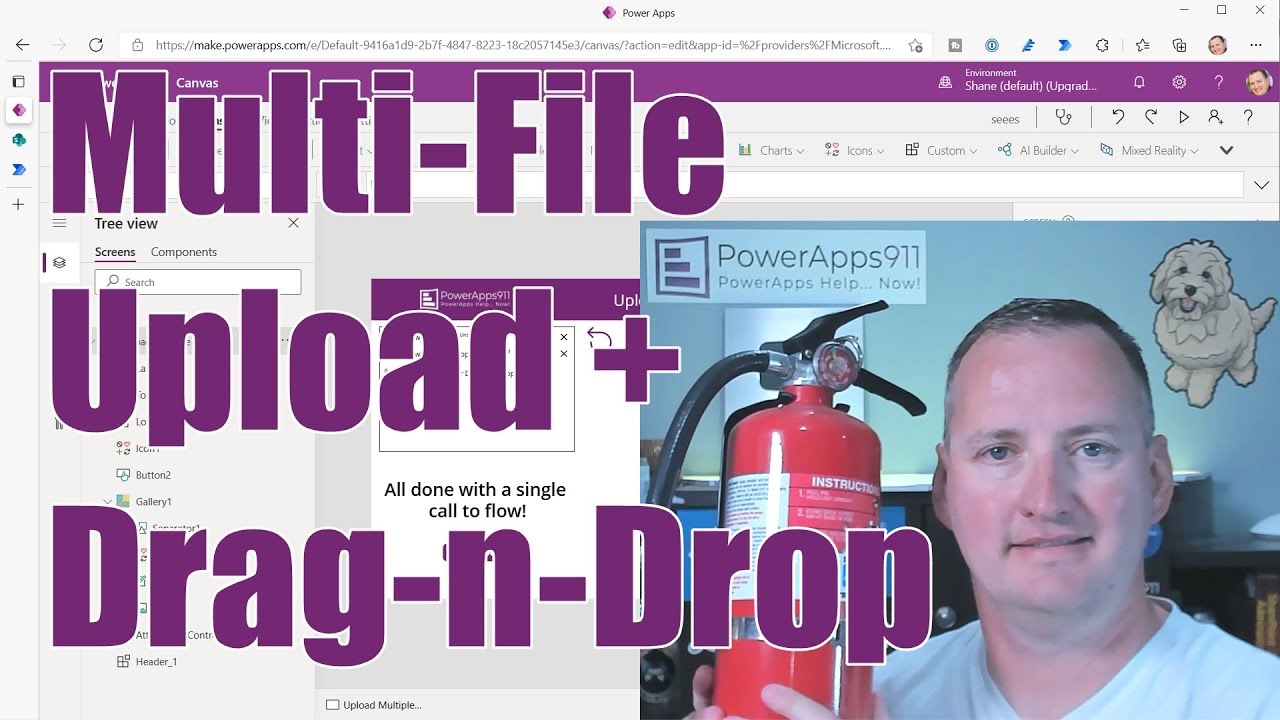 Power Apps загружает несколько файлов и перетаскивает файлы