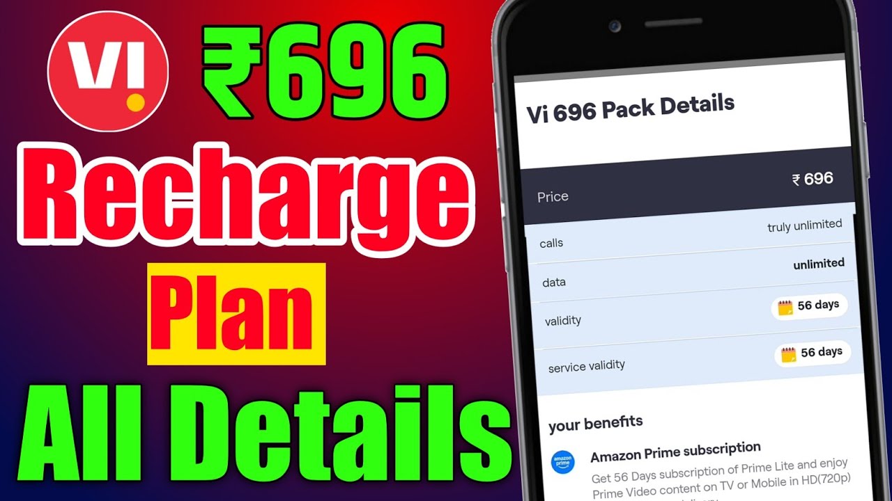 Vi ₹696 Recharge Plan All Details And Validity 🔥 | Vodafone Idea Plan ₹189