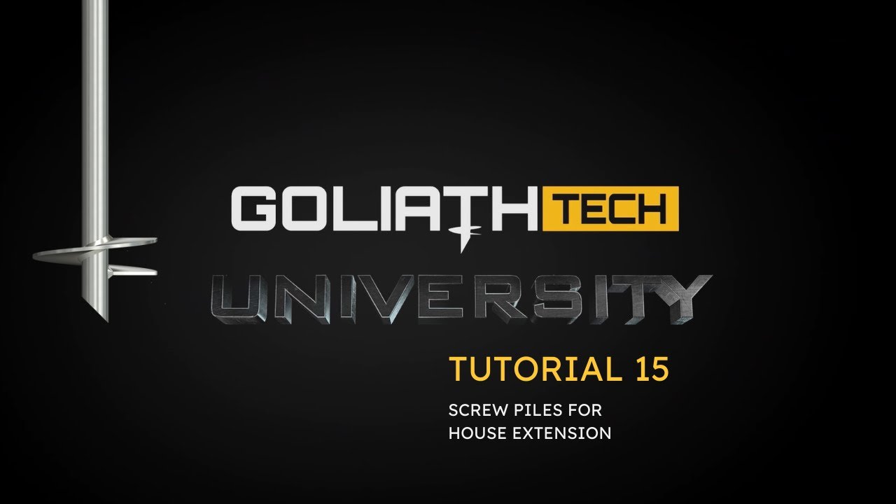 TUTORIAL #15 - Screw piles for house extension