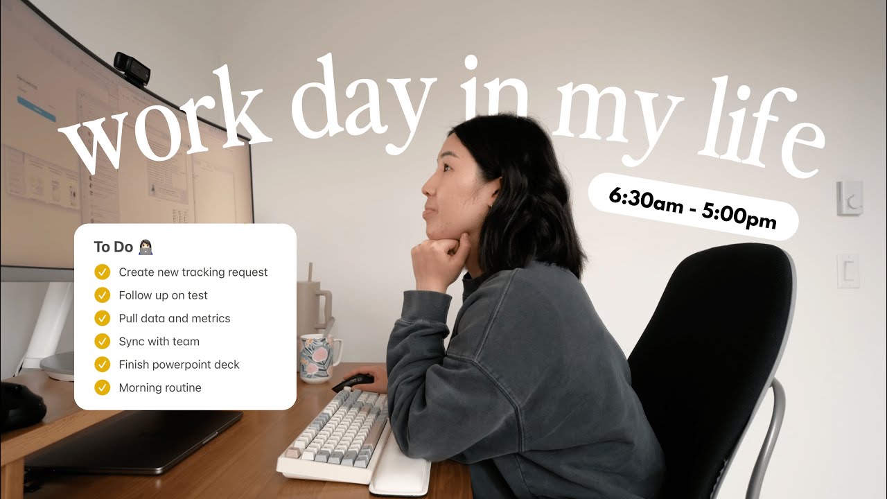 my 9-5 work from home routine | productivity tips, how I stay organized, realistic wfh day