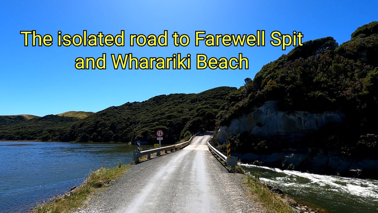 POV drive to the isolated Farewell Spit carpark and Wharariki Beach
