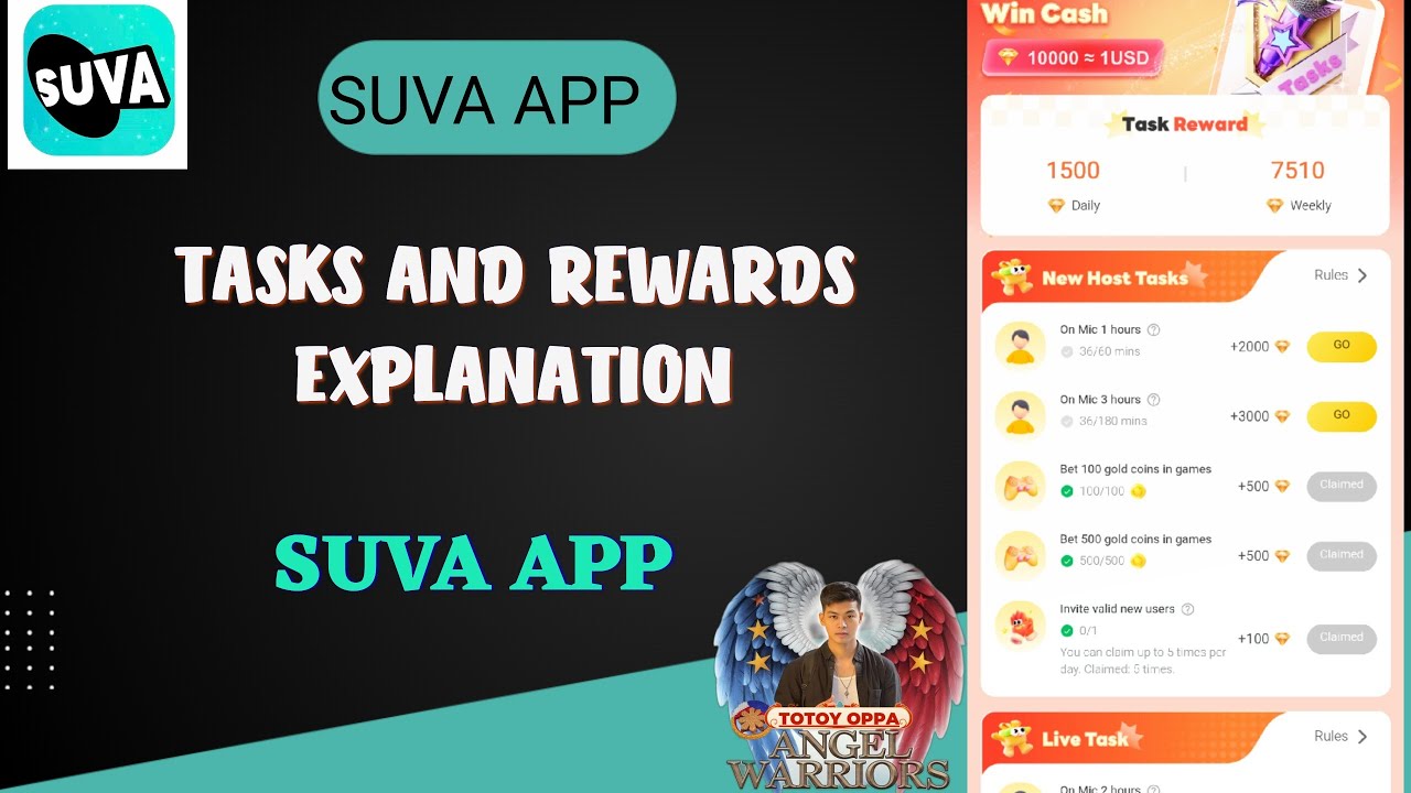 SUVA APP|| TASKS AND REWARDS EXPLANATION|| NEW EARNING APP 2025|| VIDEO TUTORIAL 