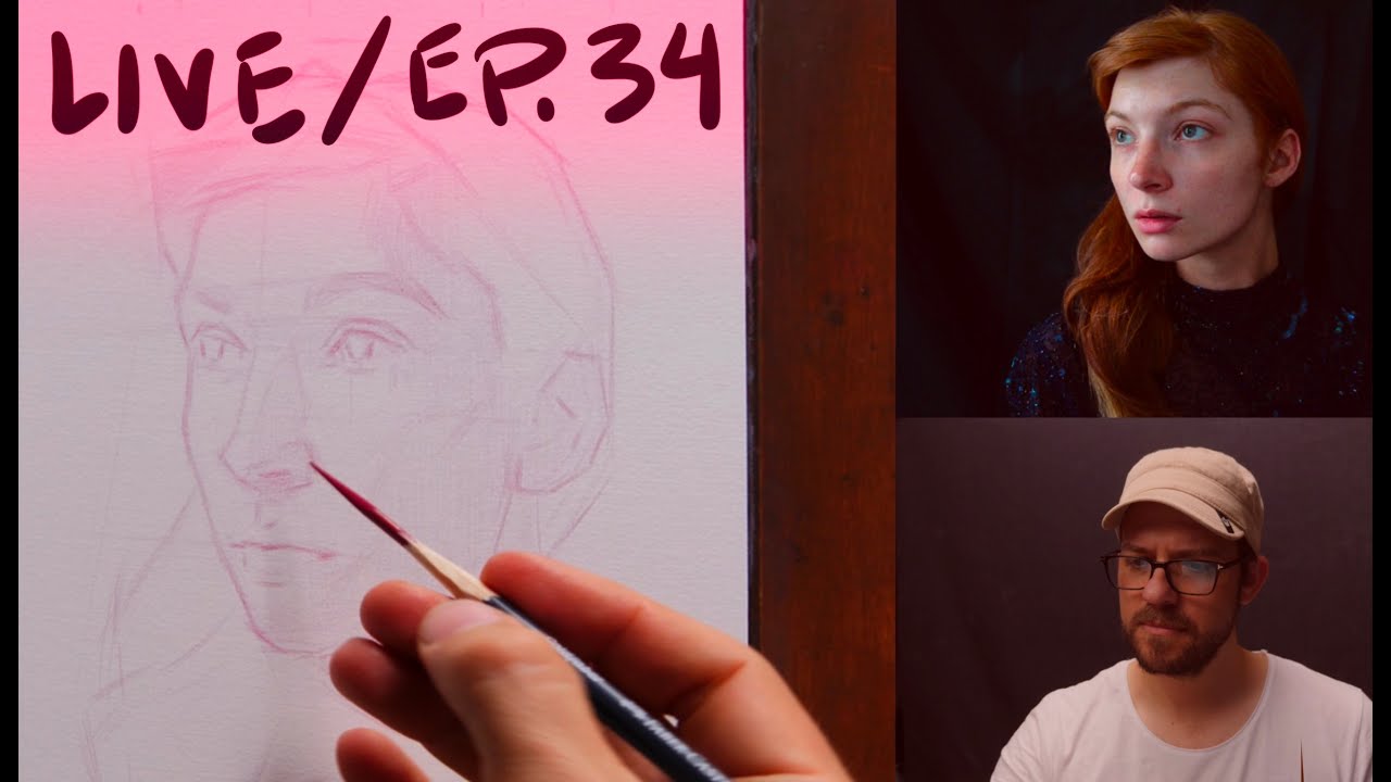 Alla Prima Portrait Painting, Live Episode 34