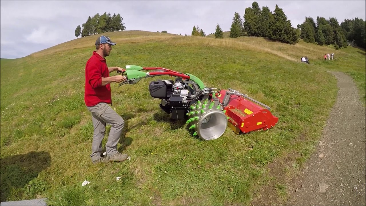 Rapid Orbito beim Mulchen auf der  Seiser Alm