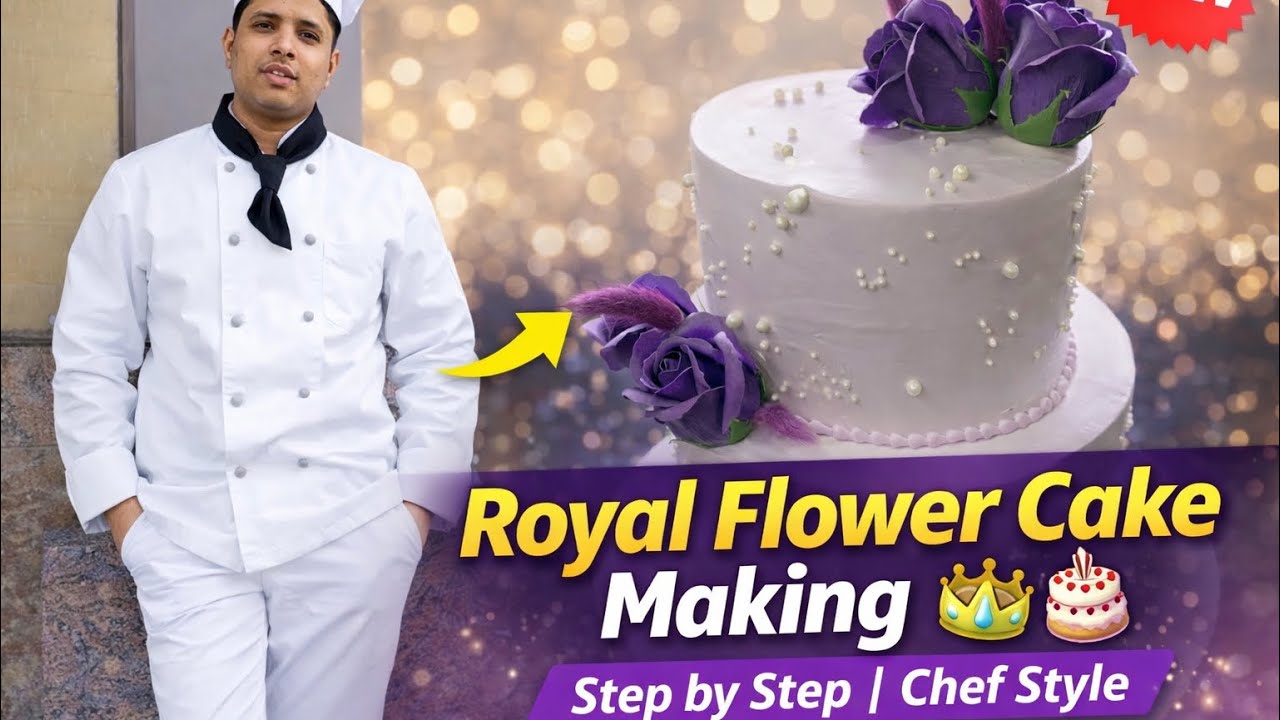 Beautiful Royal Flower Cake 😍 | Step by Step Chef Style# 3 February 2026