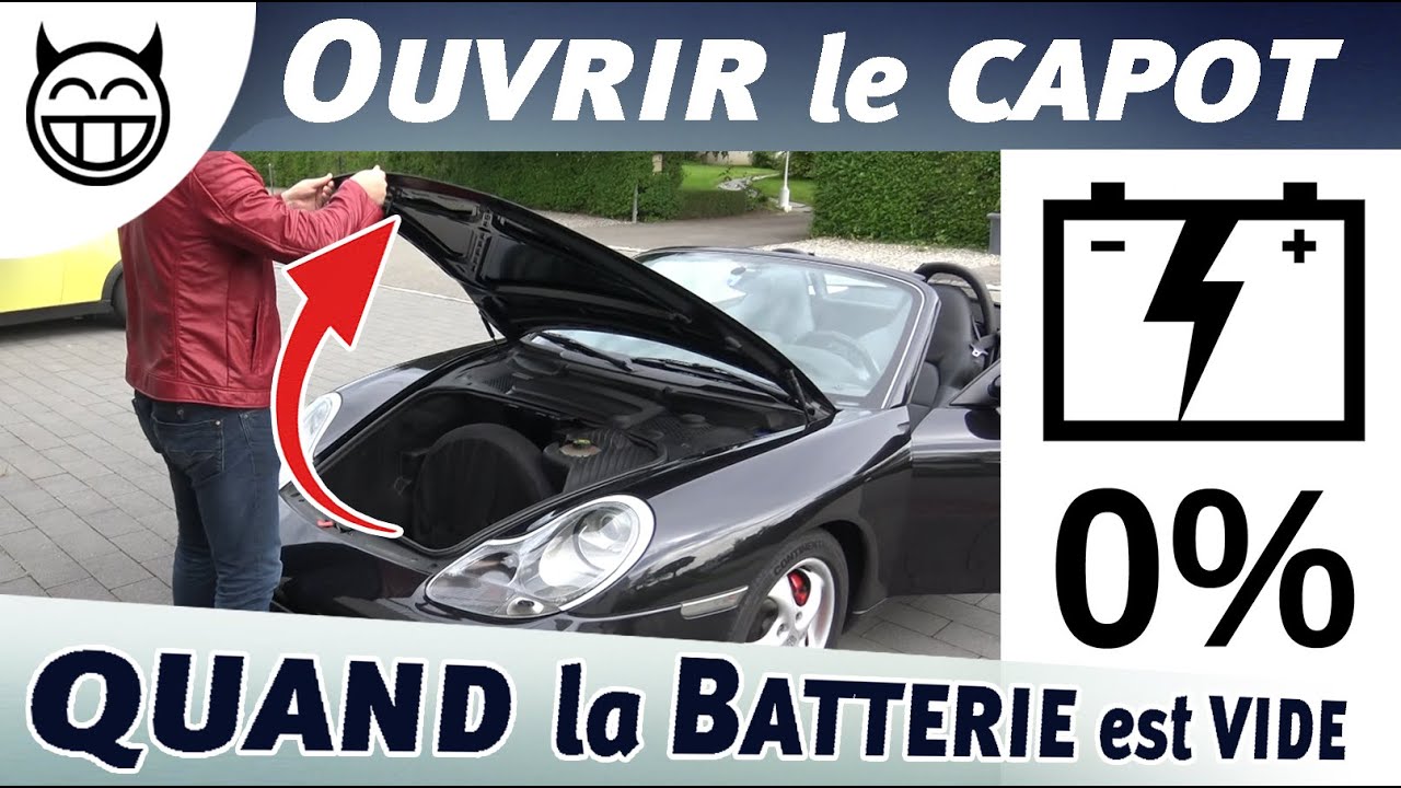 🛠 Ouvrir le capot quand la batterie est vide (ou moteur serrure HS) - Tuto Porsche 996 & Boxster 986
