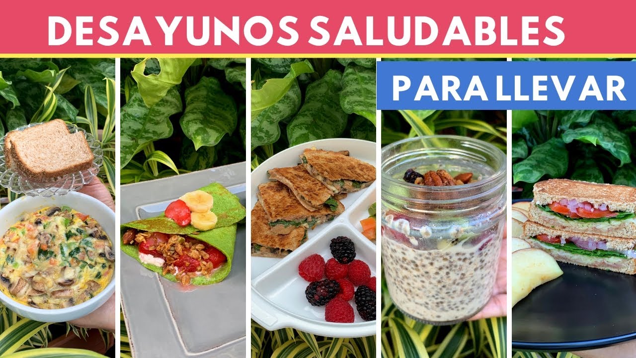 5 desayunos saludables Y FÁCILES PARA LLEVAR  | Cocina de Addy