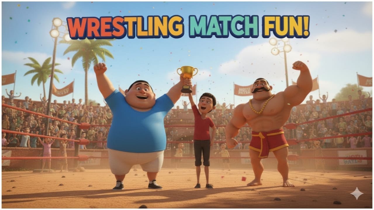 Wrestling Match Fun | Motu Patlu & Chingam Sir | 3D Animation | Sports Comedy
