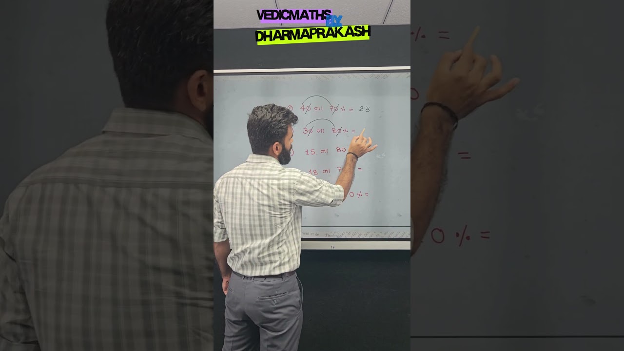 આવી રીતે ટકા કાઢતા આવડે છે ? | #dharmaprakash #vedicmaths #vedicmathsingujarati #sscprotest