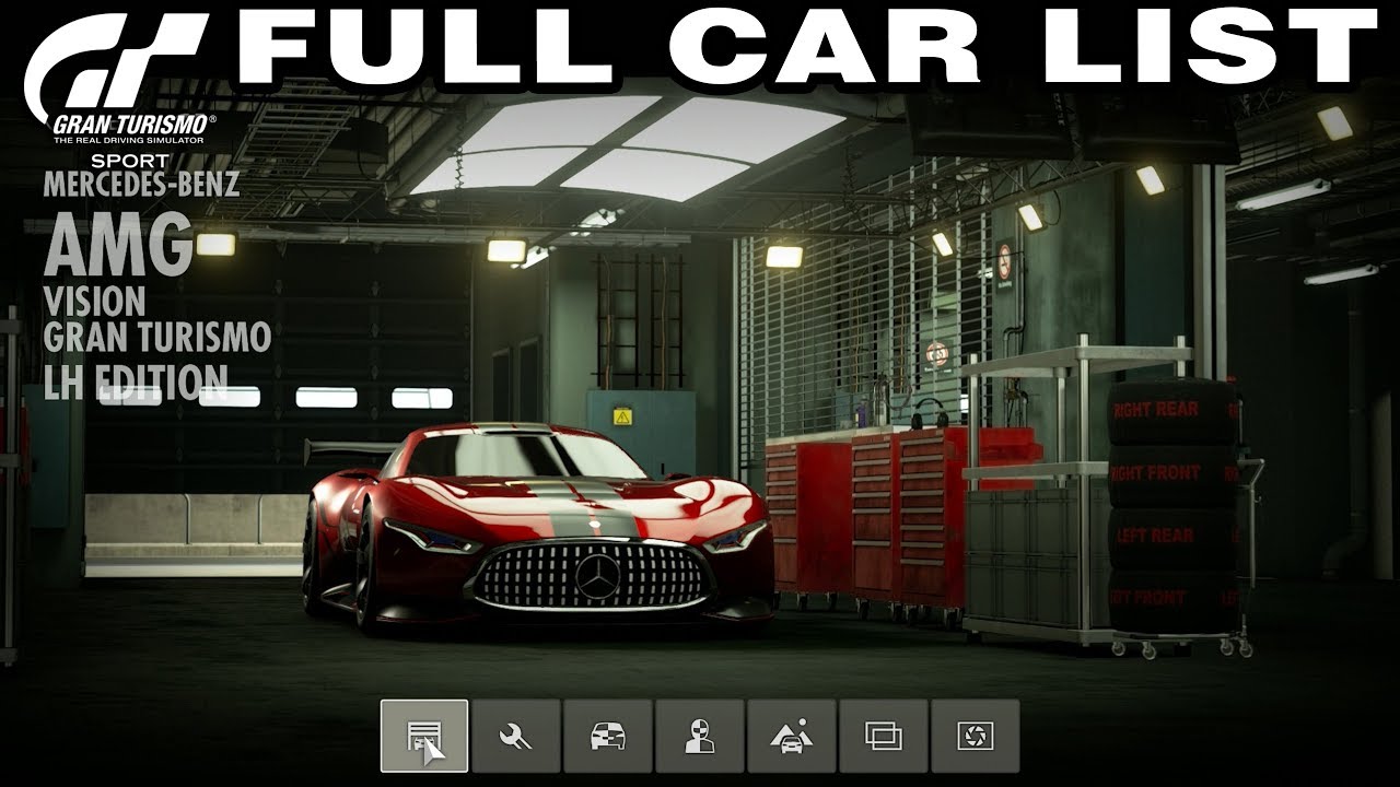 Gran Turismo Sport - Full Car List - Including All Special Cars (15.01.2020)
