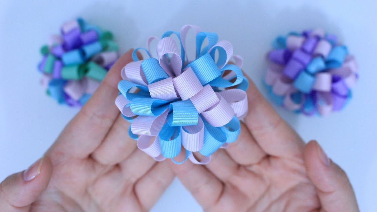 Passo a passo:Pom pom de fitas 🌼