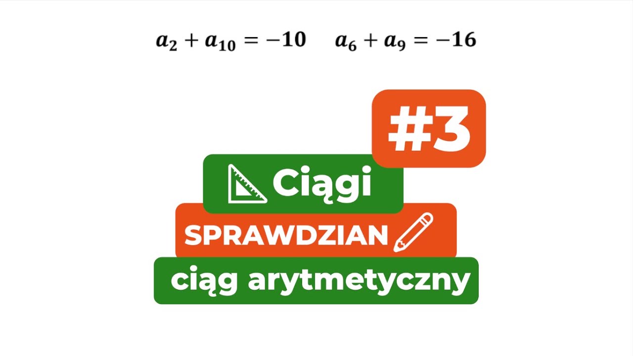 #3 Ciągi SPRAWDZIAN Oblicz pierwszy wyraz i różnicę ciągu arytmetycznego #sprawdzian #matematyka