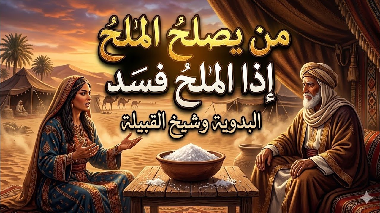 قصة مثل من يصلح الملح إذا الملح فسد  البدوية وشيخ قبيلة العرب
