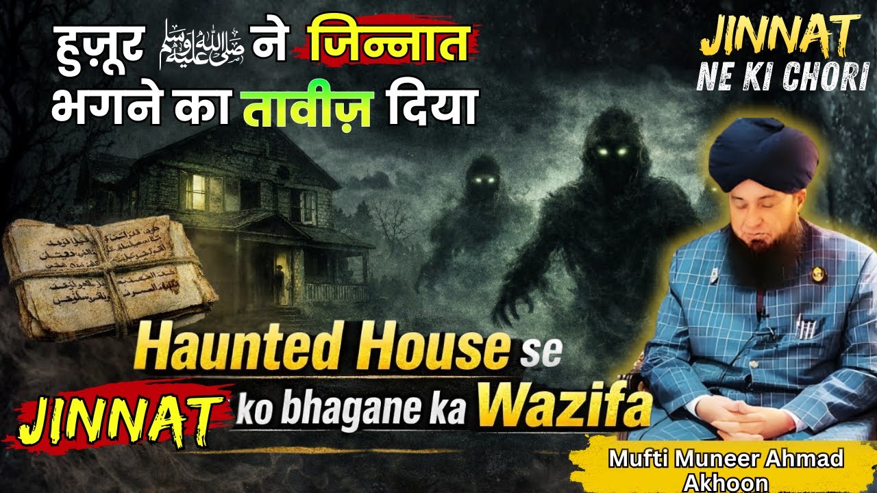 HAUNTED HOUSE Se JINNATO Ko Bhagane Ka Wazifa | Jinnato Ko Bhagane Ka Taveez By Mufti Muneer Ahmad