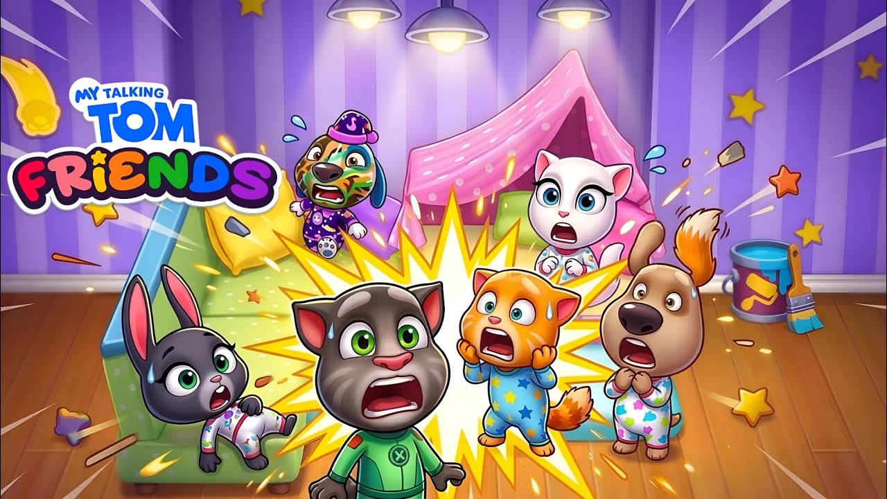 What Happened to Tom! 😱|Talking Tom Friends Shocked by Big Explosion 💥🤯 |Boom! #talkingtom #tom 