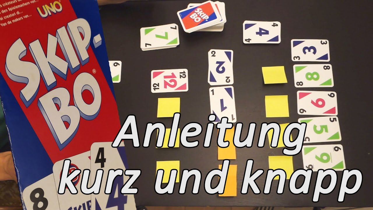 Schnelle Spielanleitung für Skip-Bo einfach erklärt mit Musterspielrunde