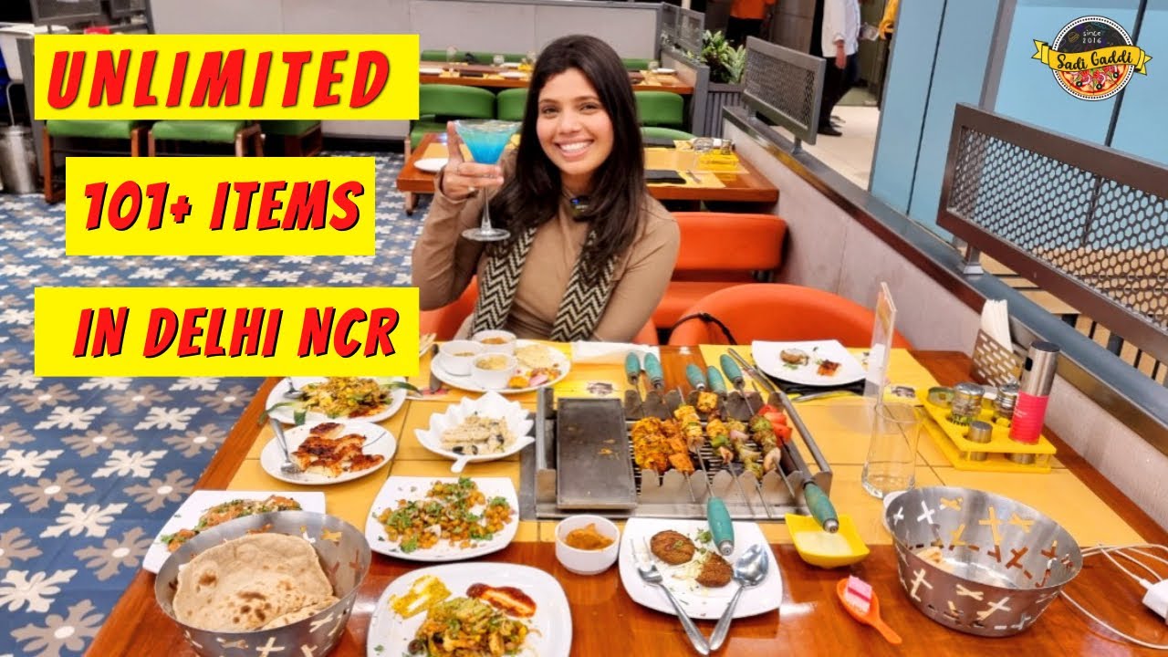 Unlimited 101+ Food Item in Fine Dining Buffet , Absolute Barbecues (Noida) | Delhi Buffet Food