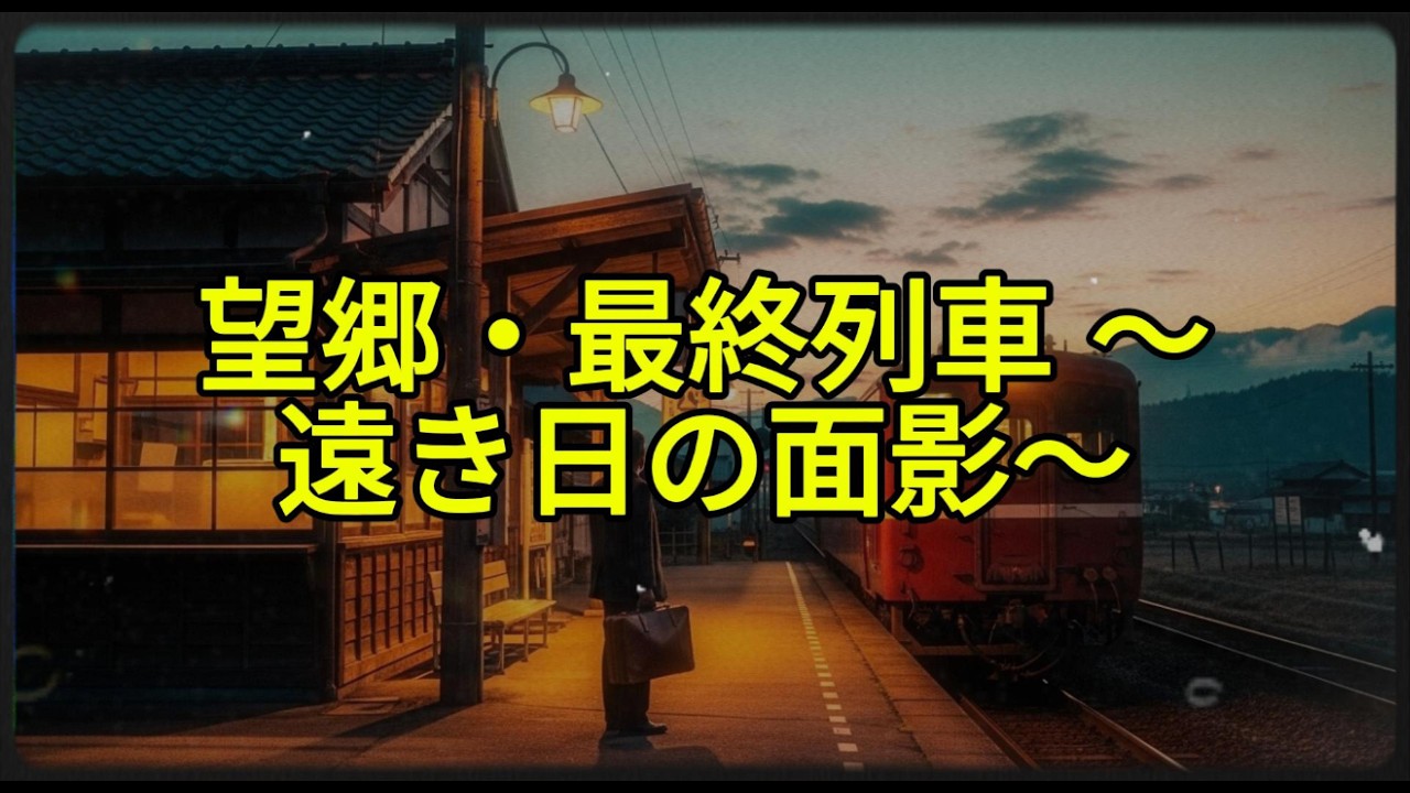 【望郷・最終列車】涙が止まらない…昭和の情景が浮かぶ哀愁バラード
