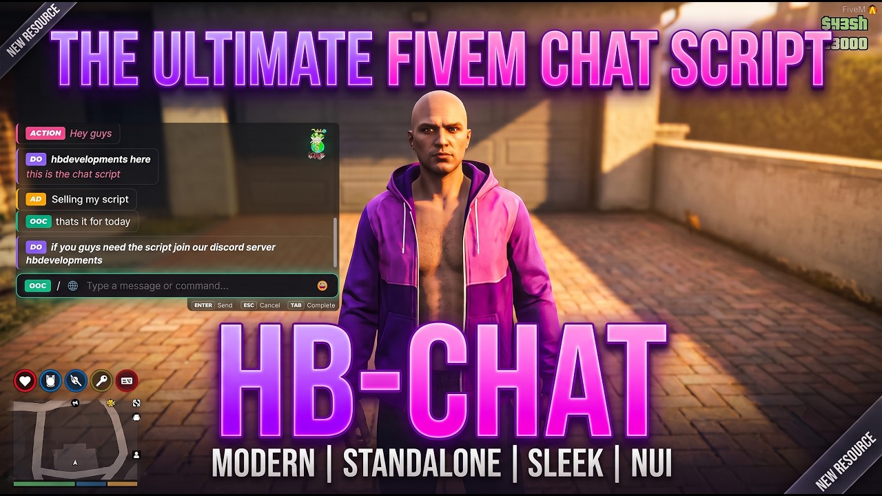 [RELEASE] Modern FiveM Chat Script | HB-Chat Showcase (Standalone/NUI)