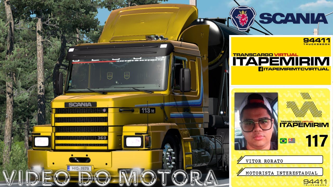 ETS2: Sessão Vídeo do Motora - ITA 117 Vitor Rorato - Scania T113 360cv - Caranduva / SJRP-SP