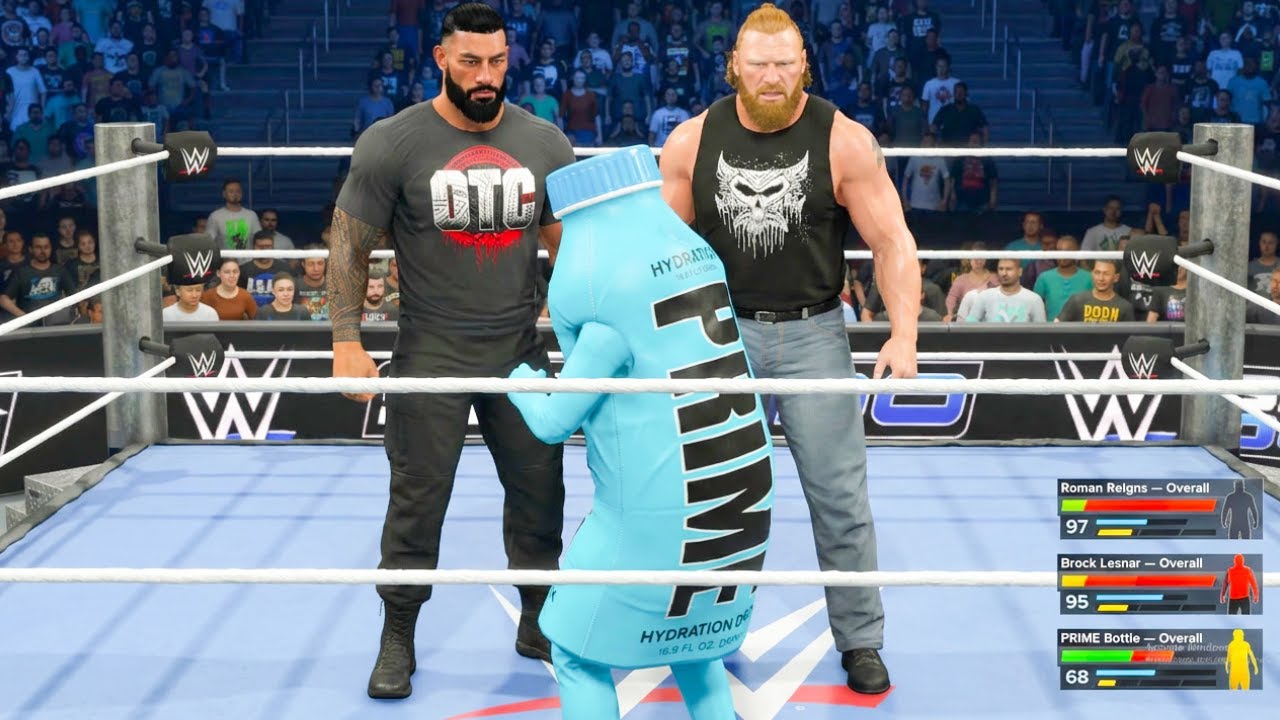 WWE 2K25 Prime Bottle Vs Roman Reigns Brock Lesnar John Cena Cody Rhodes