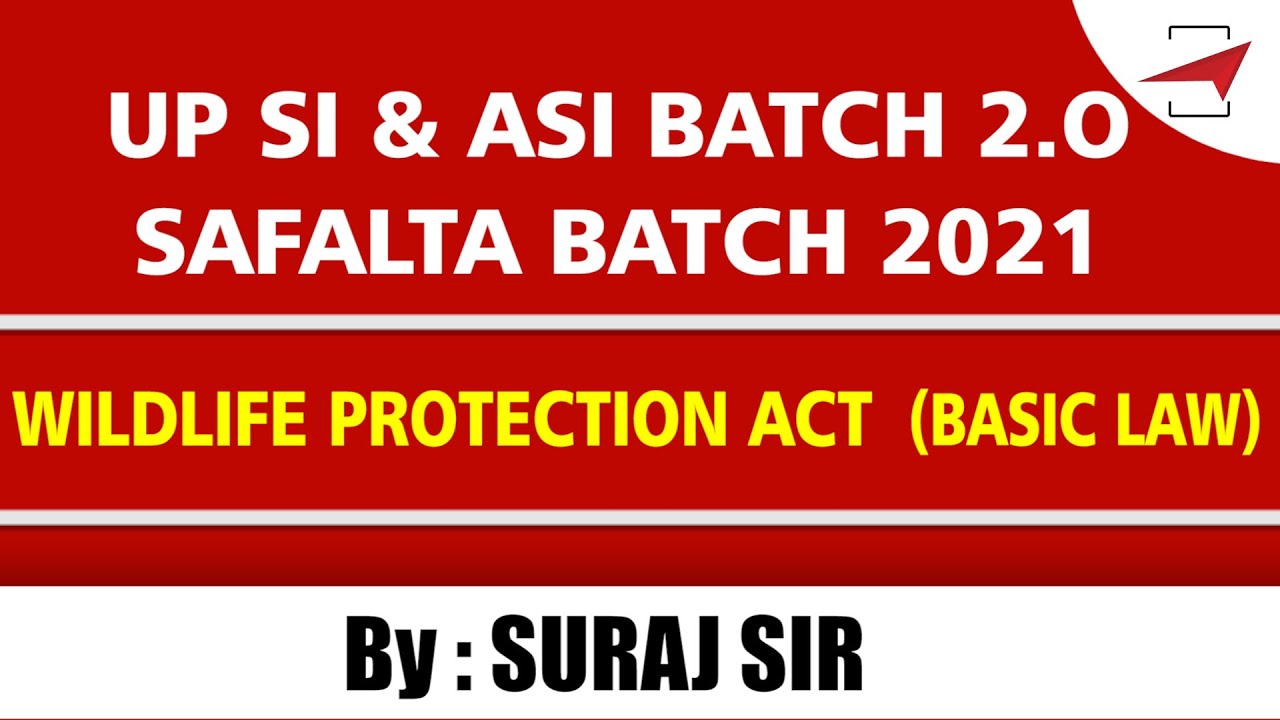 UP Police (SI) -Safalta Batch 2.0 |  BASIC LAW | SURAJ SIR