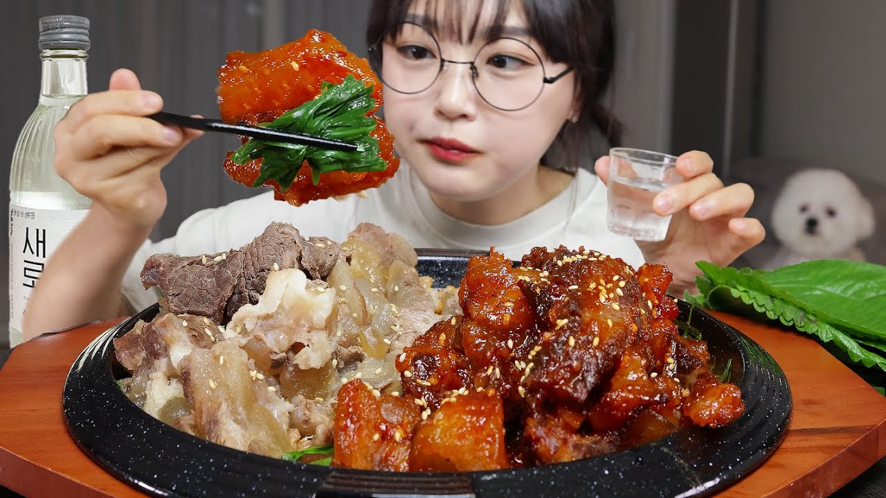 Ешьте тушеные говяжьи сухожилия🐂Mukbang ASMR
