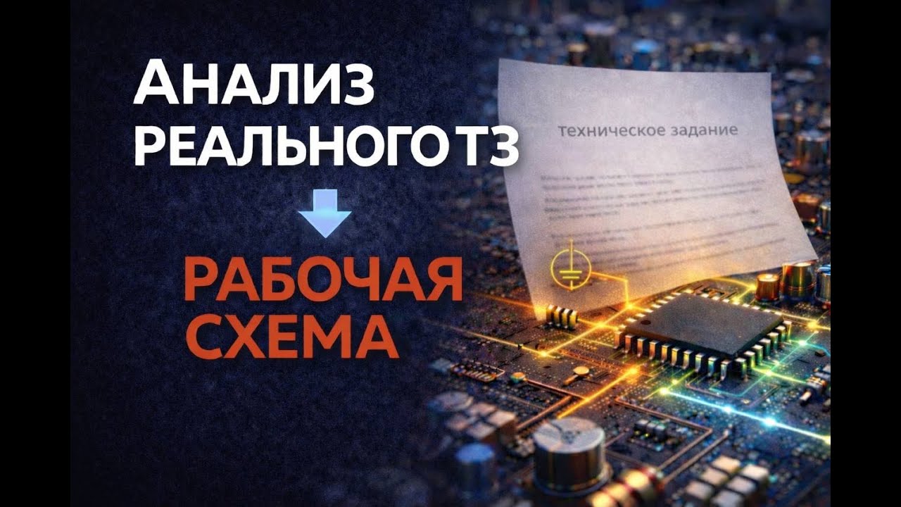 Анализ реального ТЗ  от заказчика на устройство👉 Рабочая схема