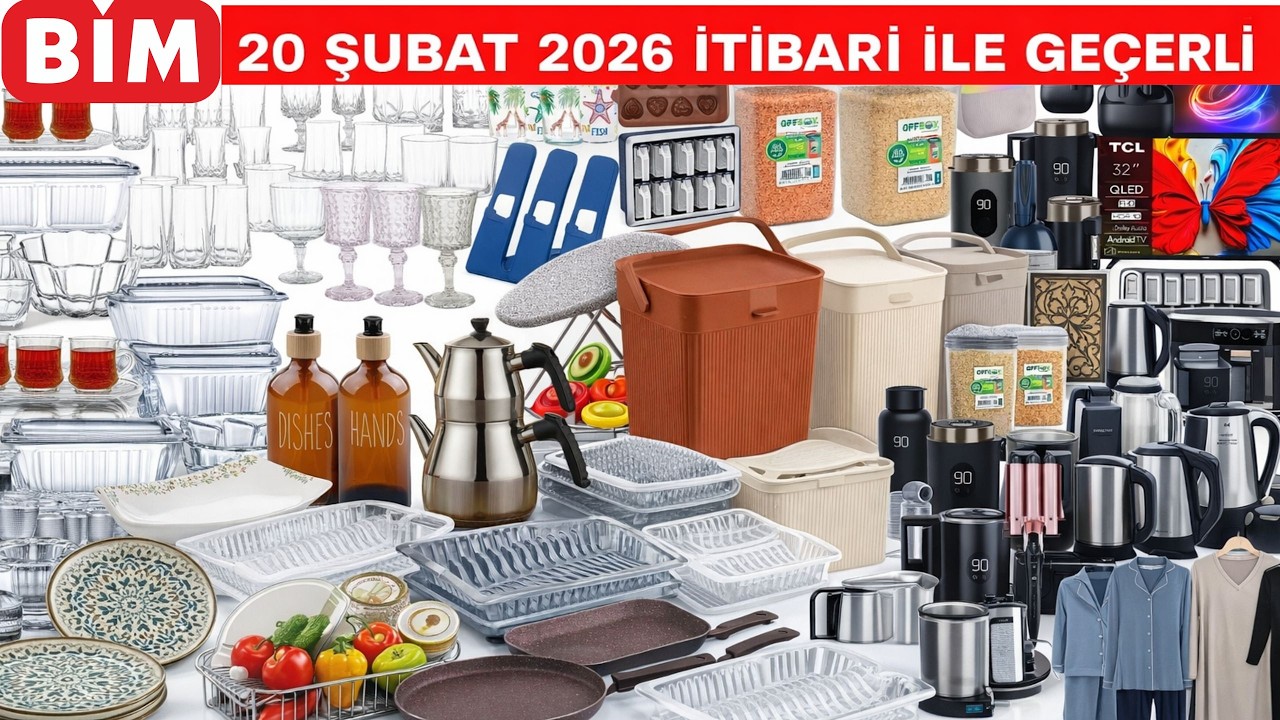 BİM 20 ŞUBAT 2026🔥DOPDOLU ÇEYİZLİKLER | CAM | DİKİŞ | TEKSTİL | ELEKTRONİK | BİM AKTÜEL KATALOĞU
