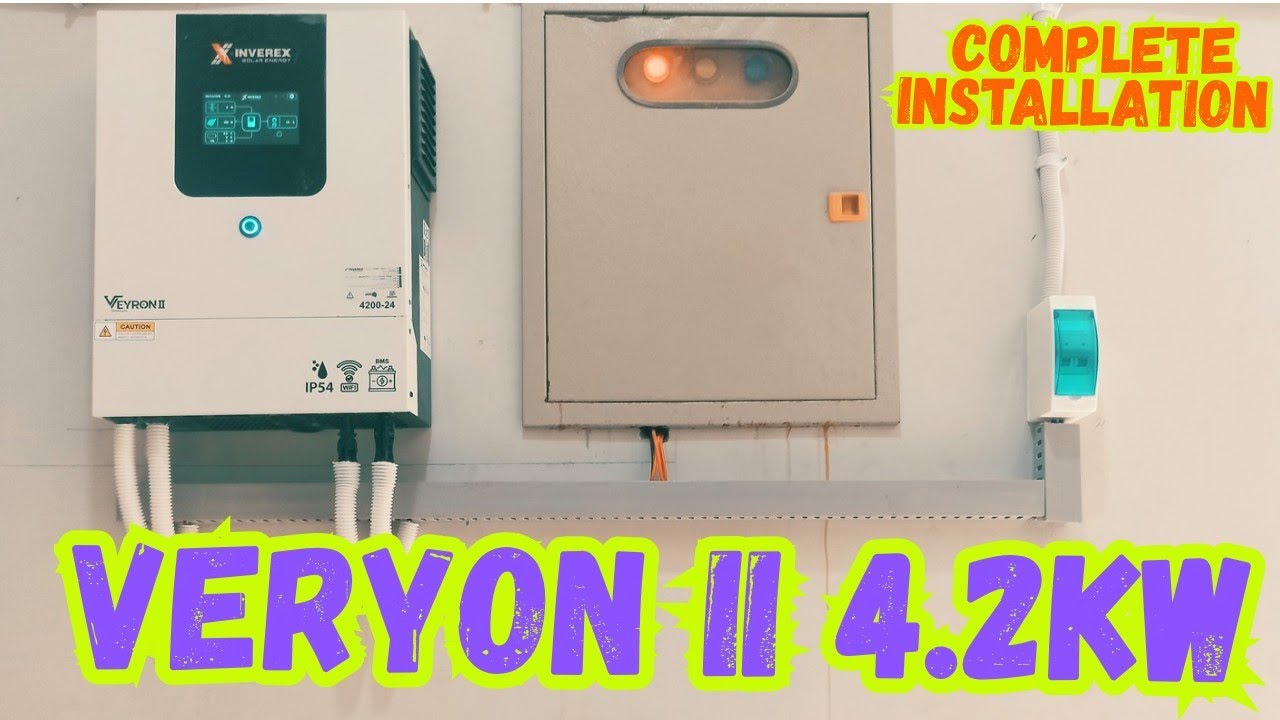 Self consumption & Load testing Veryon II 4.2 kw without battery Installation with Mustang 610 w 