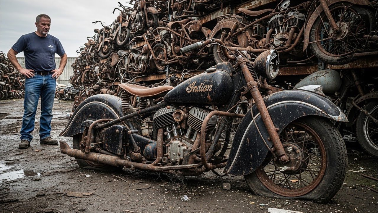 Indian Chief 1946 Full Restoration From Rust to Brand New