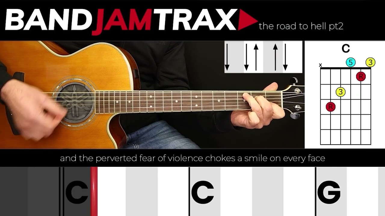 The Road To Hell Pt2- Chris Rea | EASY GUITAR LESSON | Scrolling Chords & Lyrics