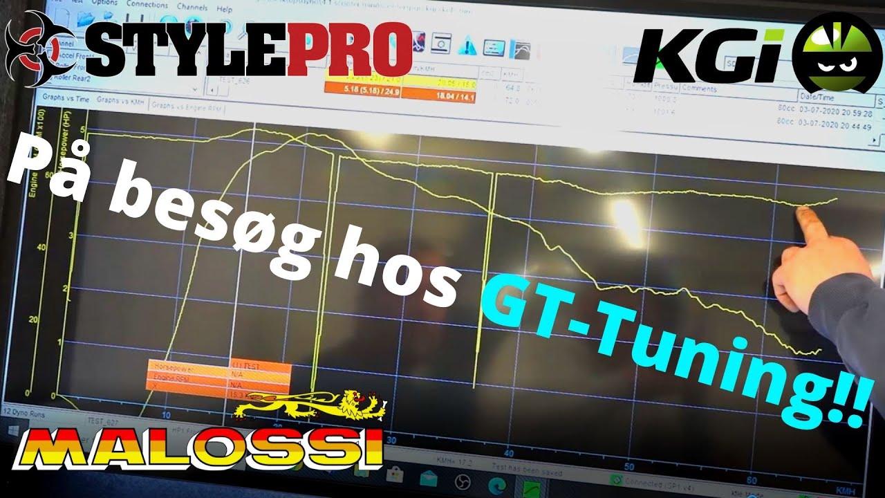 PGO Big max - Skoletuning Part 2. Besøg hos GT-Tuning! Dyno!