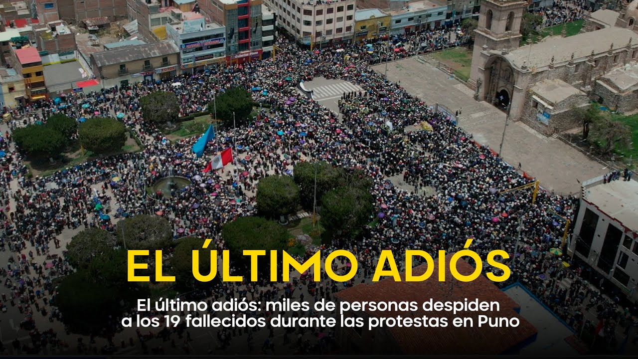 El último adiós: miles de personas despiden a los 19 fallecidos durante las protestas en Puno